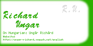 richard ungar business card