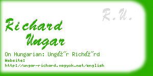 richard ungar business card